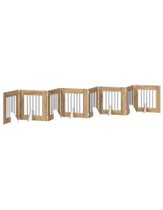 Cancello per cani con supporti 8 pcs Rovere Artigianale 2
