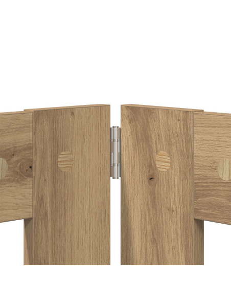 Cancello per cani con supporti 8 pcs Rovere Artigianale