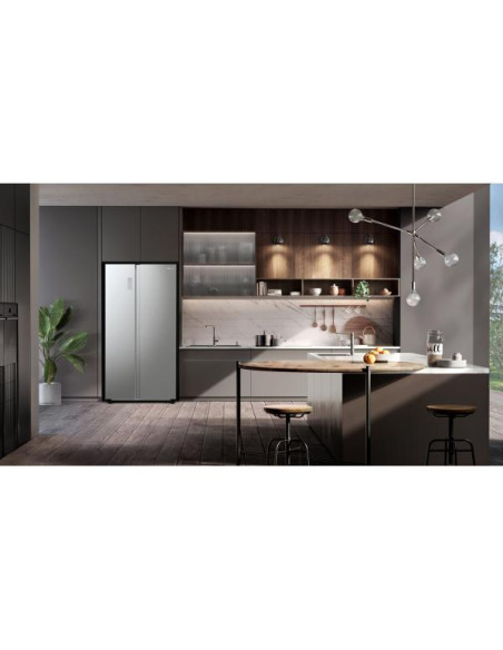 Frigorifero Side By Side  Multi Flow total no frost Capacita 550 Litri Classe energetica: E. Dimensioni (AxLxP) mm: 1786x910x671