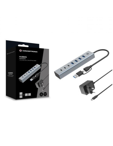 7-PORT USB 3.0 HUB WITH POWER ADAPT