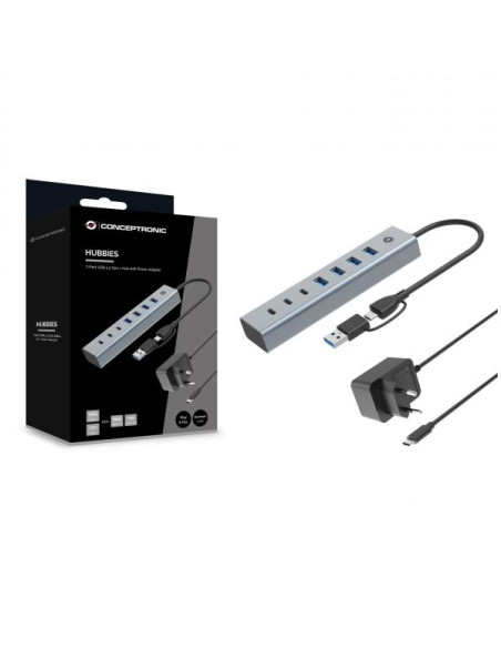 7-PORT USB 3.0 HUB WITH POWER ADAPT