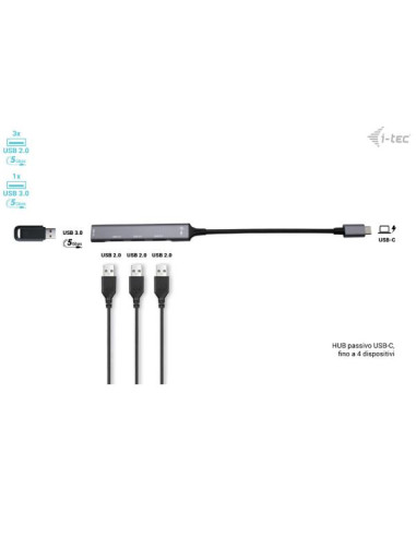 USB-C METALHUB 1XUSB 3.0+3X USB 2.0