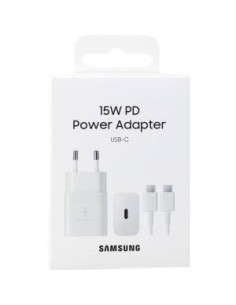 Samsung Caricatore 15W EP-T1510X PD USB-C +Cavo 1m USB-C White