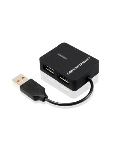 HUB USB 2.0 4 PORTE BK (DA VIAGGIO) 4*USB A DESIGN COMPATTO