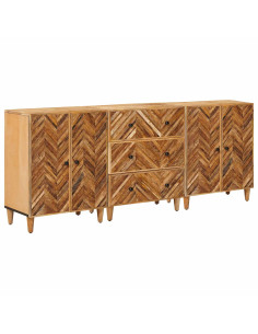 Armadi di Stoccaggio 3 pcs Marrone 60 x 33,5 x 75 cm