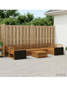 Set di divani da esterno 8 pcs Naturale
