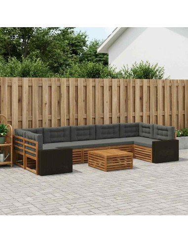 Set di divani da esterno 8 pcs Naturale e Antracite