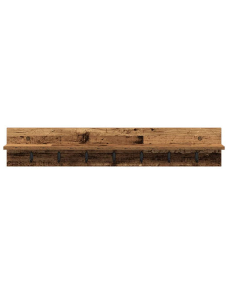 Appendiabiti a muro Legno vecchio 100 x 10,5 x 18 cm