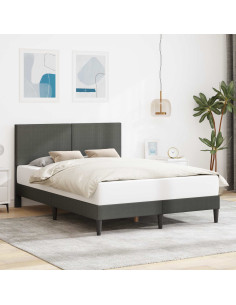 Struttura del letto Grigio Scuro 140 x 190 cm Tessuto in Cords