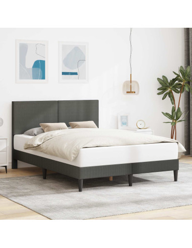Struttura del letto Grigio Scuro 140 x 190 cm Tessuto in Cords
