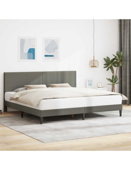 Struttura del letto Grigio Chiaro 200 x 200 cm Tessuto in Cords