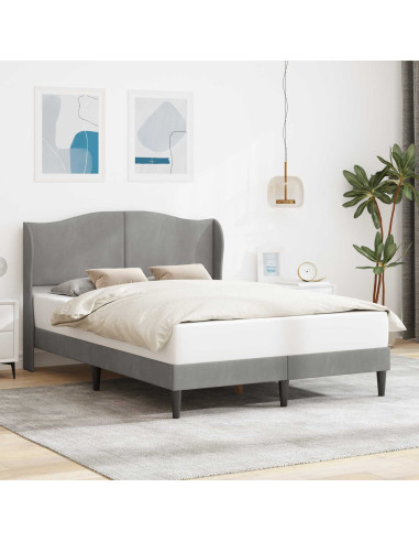 Struttura del letto Grigio Chiaro 120 x 190 cm Velluto