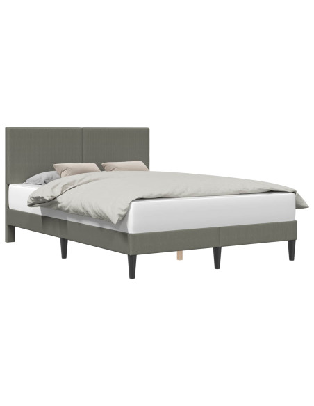 Struttura del letto Grigio Chiaro 140 x 190 cm Tessuto in Cords