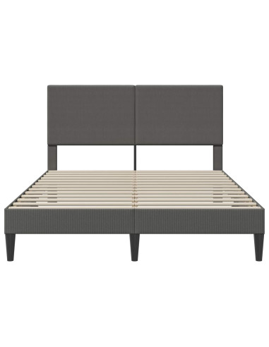 Struttura del letto Grigio Scuro 140 x 190 cm Tessuto in Cords