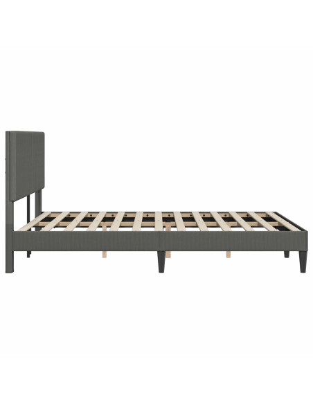 Struttura del letto Grigio Scuro 140 x 190 cm Tessuto in Cords