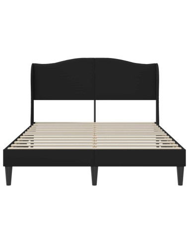 Struttura del letto con testiera Nero 120 x 200 cm Similpelle