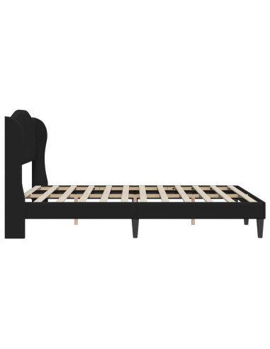 Struttura del letto con testiera Nero 120 x 200 cm Similpelle