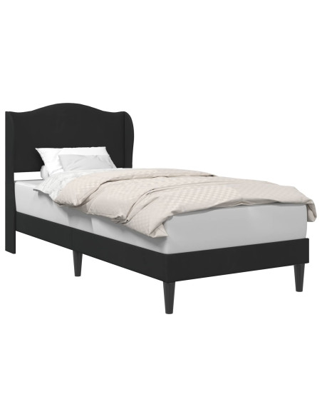 Struttura del letto con testiera Nero 80 x 200 cm Velluto