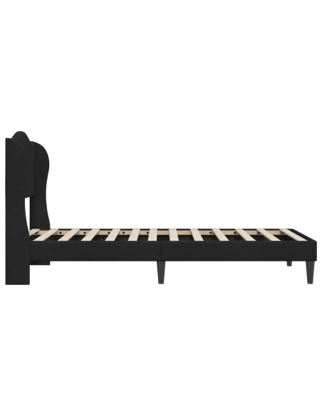 Struttura del letto con testiera Nero 80 x 200 cm Velluto