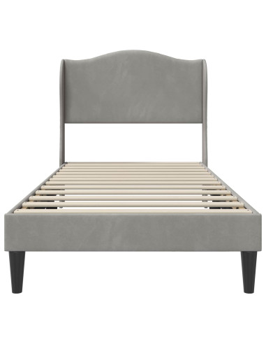 Struttura del letto Grigio Chiaro 90 x 200 cm Velluto