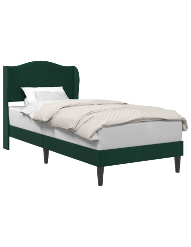 Struttura del letto Verde Scuro 90 x 200 cm Velluto