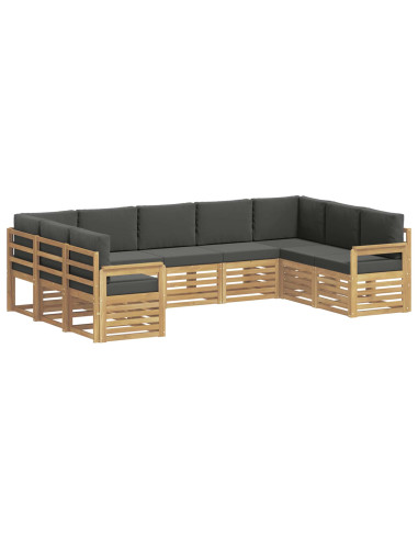 Set di divani da esterno 7 pcs Bianco e Antracite