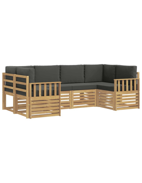 Set di divani da esterno 5 pcs Bianco e Antracite
