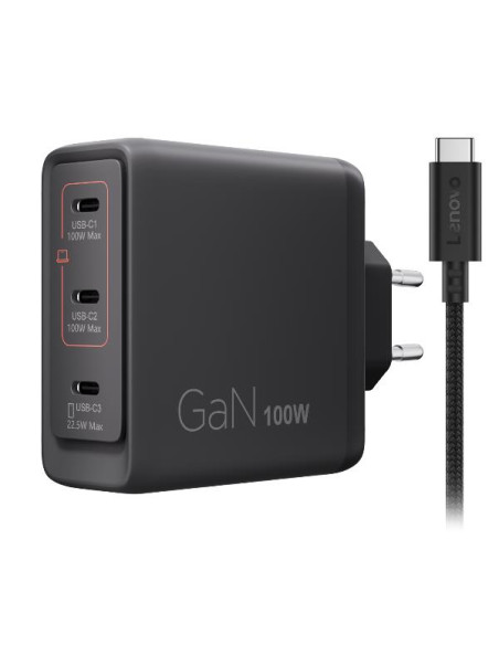 USB-C 100W GAN CHARGER BLACK -EU