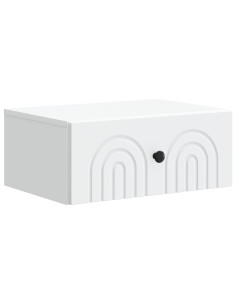 Mobiletto da notte a muro con cassetto Bianco 49 x 34,5 x 20 cm