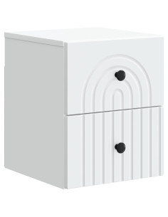 Mobiletto da notte a muro con cassetto Bianco 33 x 34,5 x 40 cm
