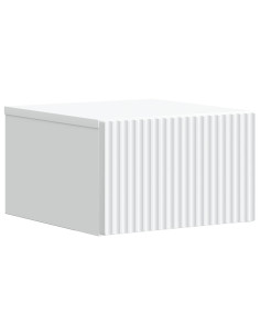 Mobiletto da notte a muro con cassetto Bianco 33 x 34,5 x 20 cm