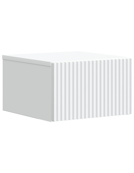 Mobiletto da notte a muro con cassetto Bianco 33 x 34,5 x 20 cm