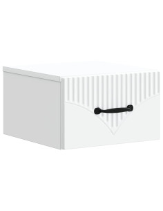 Mobiletto da notte a muro con cassetto Bianco 34,5 x 33 x 20 cm