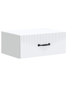 Mobiletto da notte a muro con cassetto Bianco 49 x 34,5 x 20 cm