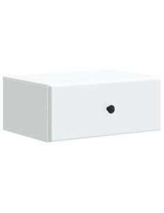Mobiletto da notte a muro con cassetto Bianco 49 x 34,5 x 20 cm