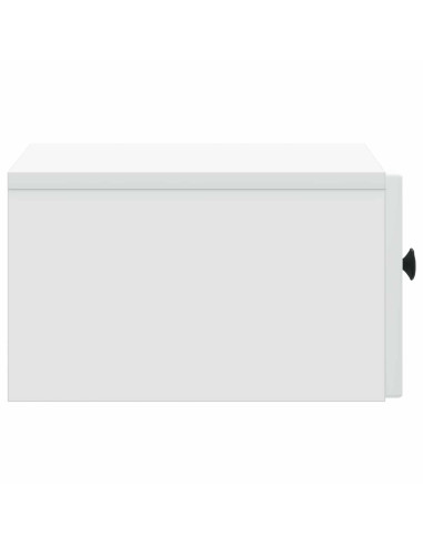 Mobiletto da notte a muro con cassetto Bianco 33 x 34,5 x 20 cm