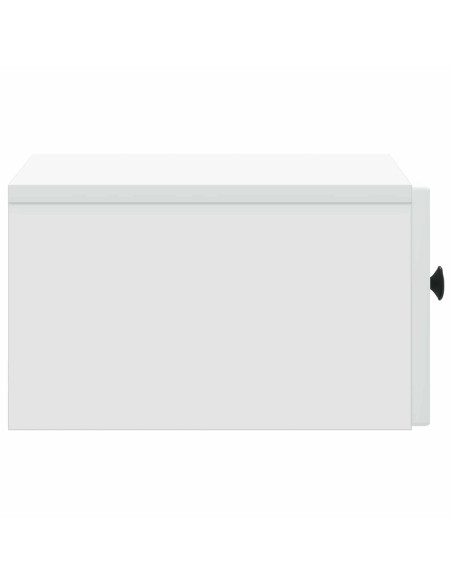 Mobiletto da notte a muro con cassetto Bianco 33 x 34,5 x 20 cm