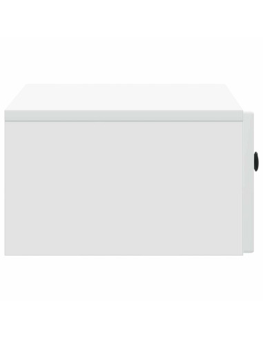 Mobiletto da notte a muro con cassetto Bianco 49 x 34,5 x 20 cm