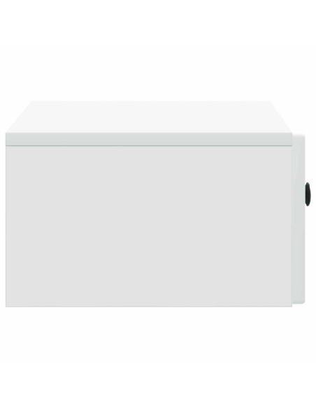Mobiletto da notte a muro con cassetto Bianco 49 x 34,5 x 20 cm