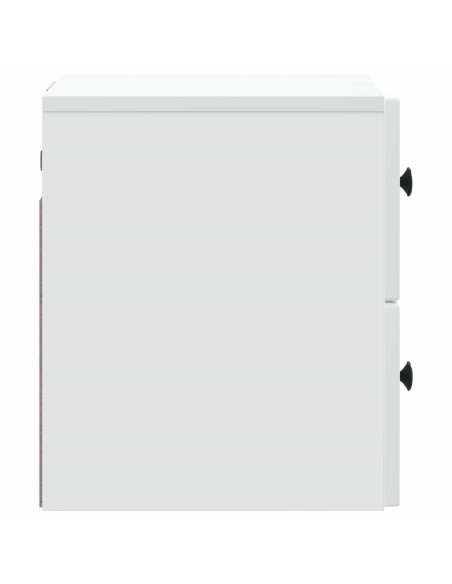 Mobiletto da notte a muro con cassetto Bianco 33 x 34,5 x 40 cm