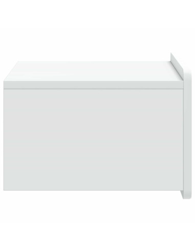 Mobiletto da notte a muro con cassetto Bianco 49 x 34,5 x 24 cm