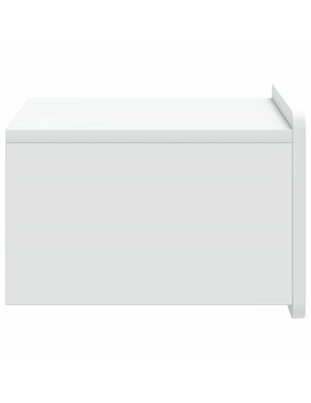 Mobiletto da notte a muro con cassetto Bianco 49 x 34,5 x 24 cm