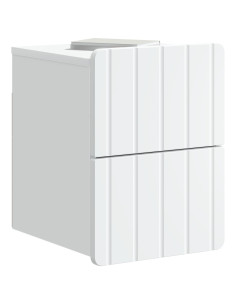Mobiletto da notte a muro con cassetto Bianco 33 x 34,5 x 43 cm 2