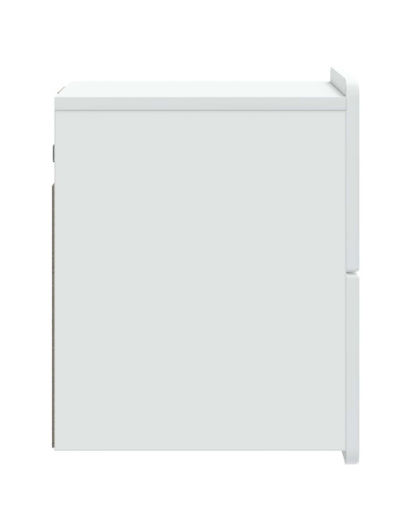 Mobiletto da notte a muro con cassetto Bianco 33 x 34,5 x 43 cm