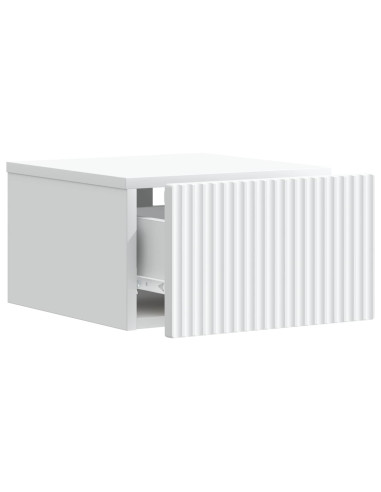 Mobiletto da notte a muro con cassetto Bianco 33 x 34,5 x 20 cm