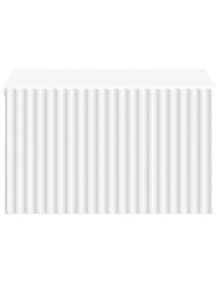 Mobiletto da notte a muro con cassetto Bianco 33 x 34,5 x 20 cm