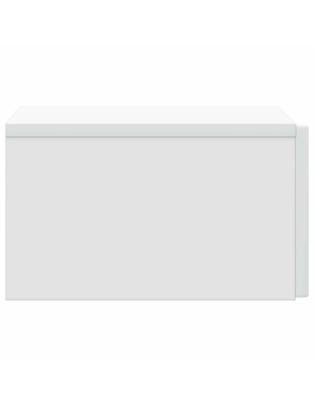 Mobiletto da notte a muro con cassetto Bianco 33 x 34,5 x 20 cm