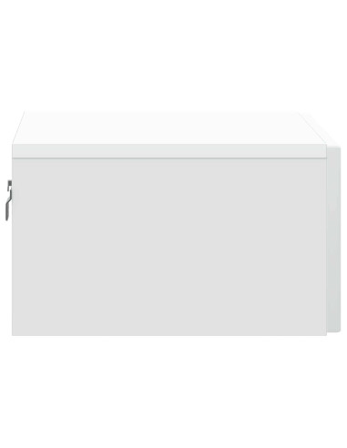 Mobiletto da notte a muro con cassetto Bianco 49 x 34,5 x 20 cm