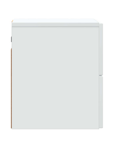 Mobiletto da notte a muro con cassetto Bianco 33 x 34,5 x 40 cm