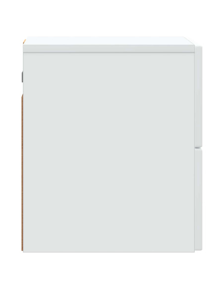 Mobiletto da notte a muro con cassetto Bianco 33 x 34,5 x 40 cm